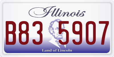 IL license plate B835907