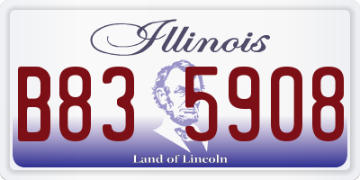 IL license plate B835908
