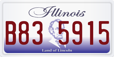 IL license plate B835915