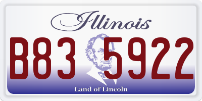 IL license plate B835922