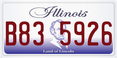 IL license plate B835926