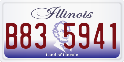 IL license plate B835941
