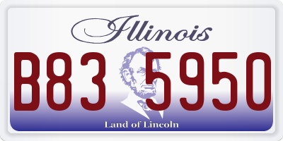 IL license plate B835950