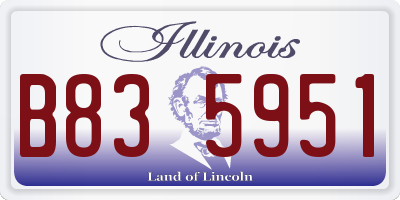 IL license plate B835951