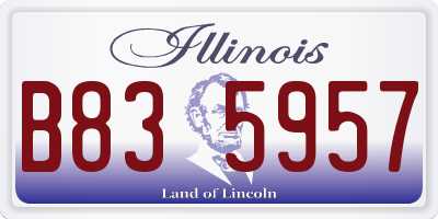 IL license plate B835957