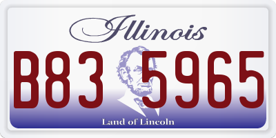 IL license plate B835965