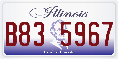 IL license plate B835967