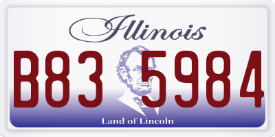 IL license plate B835984