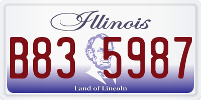 IL license plate B835987
