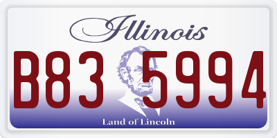 IL license plate B835994