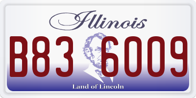 IL license plate B836009