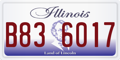 IL license plate B836017