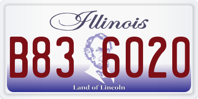 IL license plate B836020