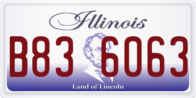 IL license plate B836063