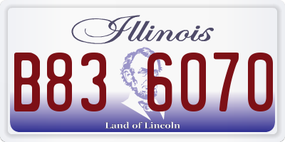 IL license plate B836070