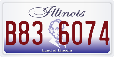 IL license plate B836074