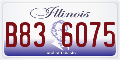 IL license plate B836075