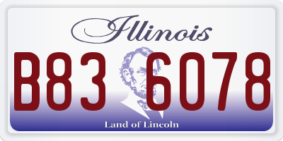 IL license plate B836078