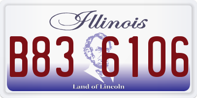 IL license plate B836106