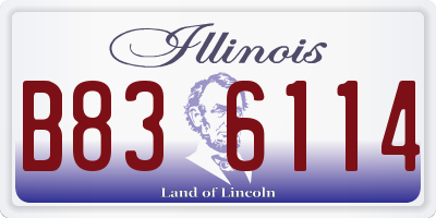 IL license plate B836114
