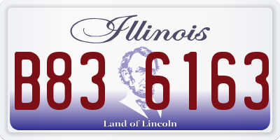 IL license plate B836163