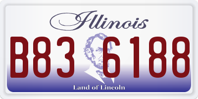 IL license plate B836188