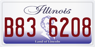 IL license plate B836208
