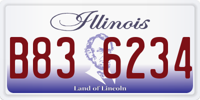 IL license plate B836234