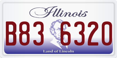 IL license plate B836320
