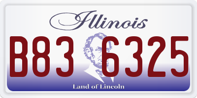 IL license plate B836325