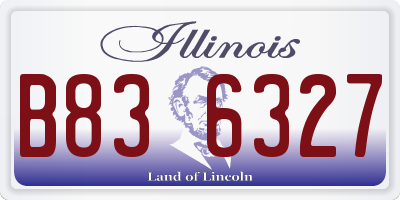 IL license plate B836327