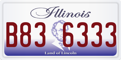 IL license plate B836333
