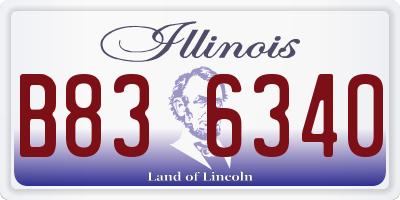 IL license plate B836340