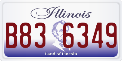 IL license plate B836349
