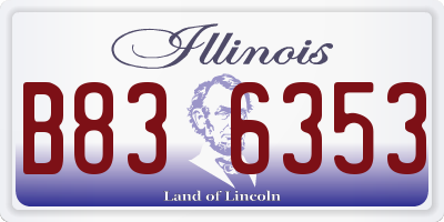 IL license plate B836353