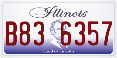 IL license plate B836357