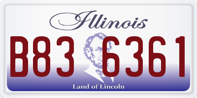 IL license plate B836361