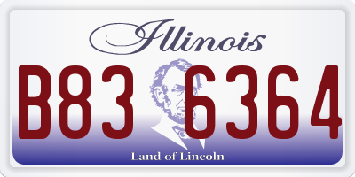 IL license plate B836364
