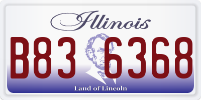 IL license plate B836368