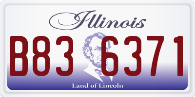 IL license plate B836371