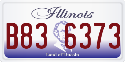IL license plate B836373
