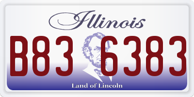 IL license plate B836383