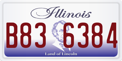 IL license plate B836384