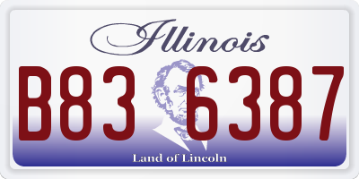 IL license plate B836387