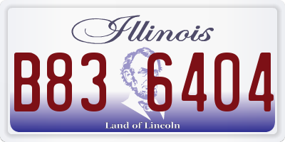 IL license plate B836404