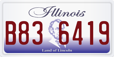 IL license plate B836419