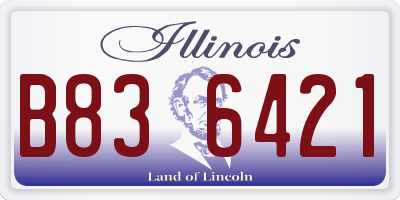 IL license plate B836421