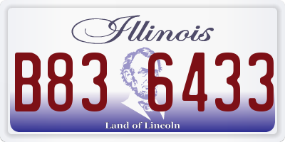 IL license plate B836433