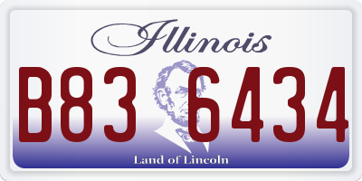 IL license plate B836434