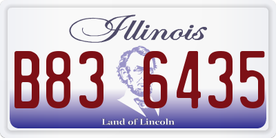 IL license plate B836435